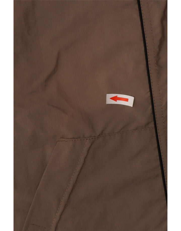 Asics Mens Tracksuit Top Jacket UK 36 Small Brown Polyamide
