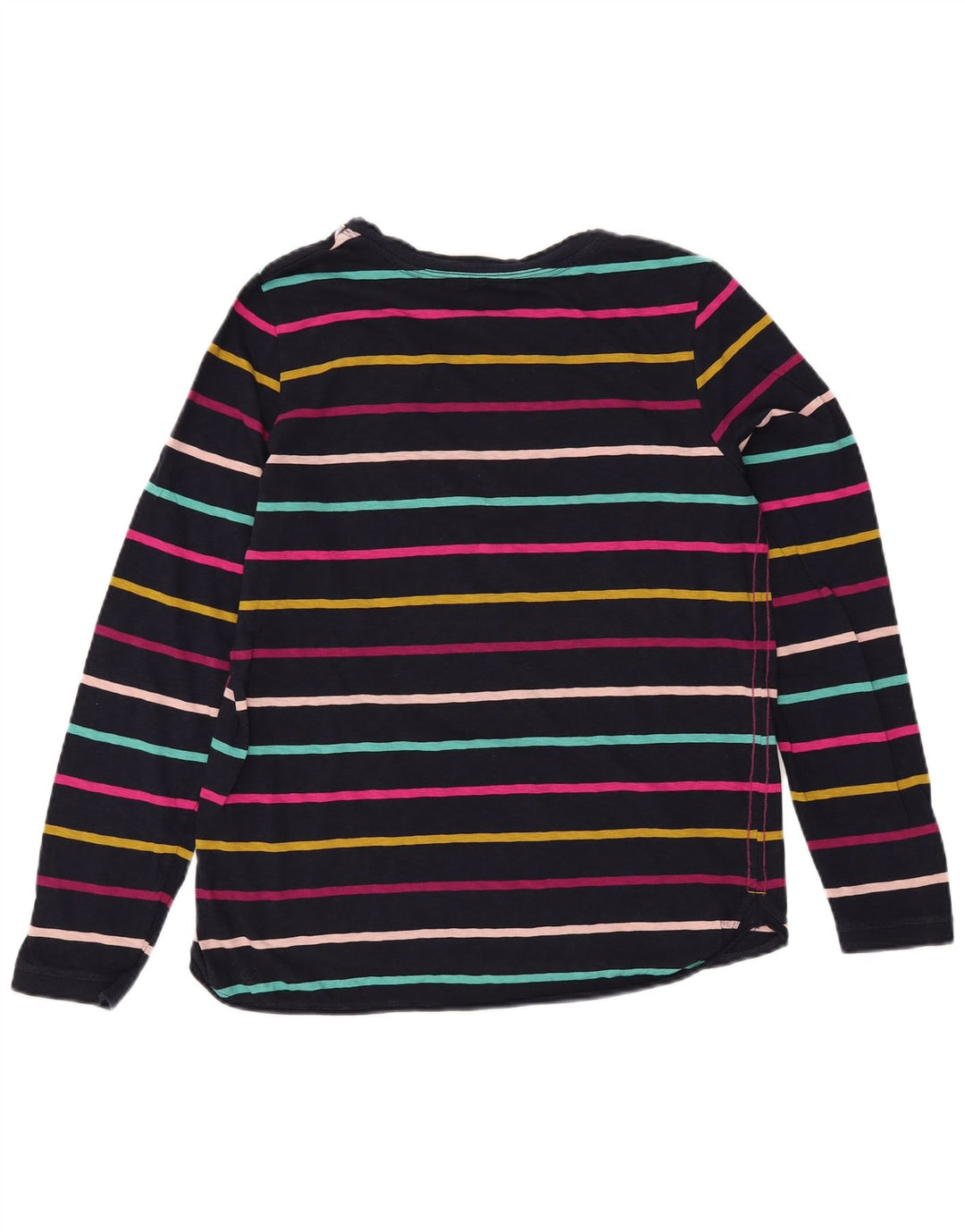 WHITE STUFF Womens Top Long Sleeve UK 14 Large Navy Blue Striped