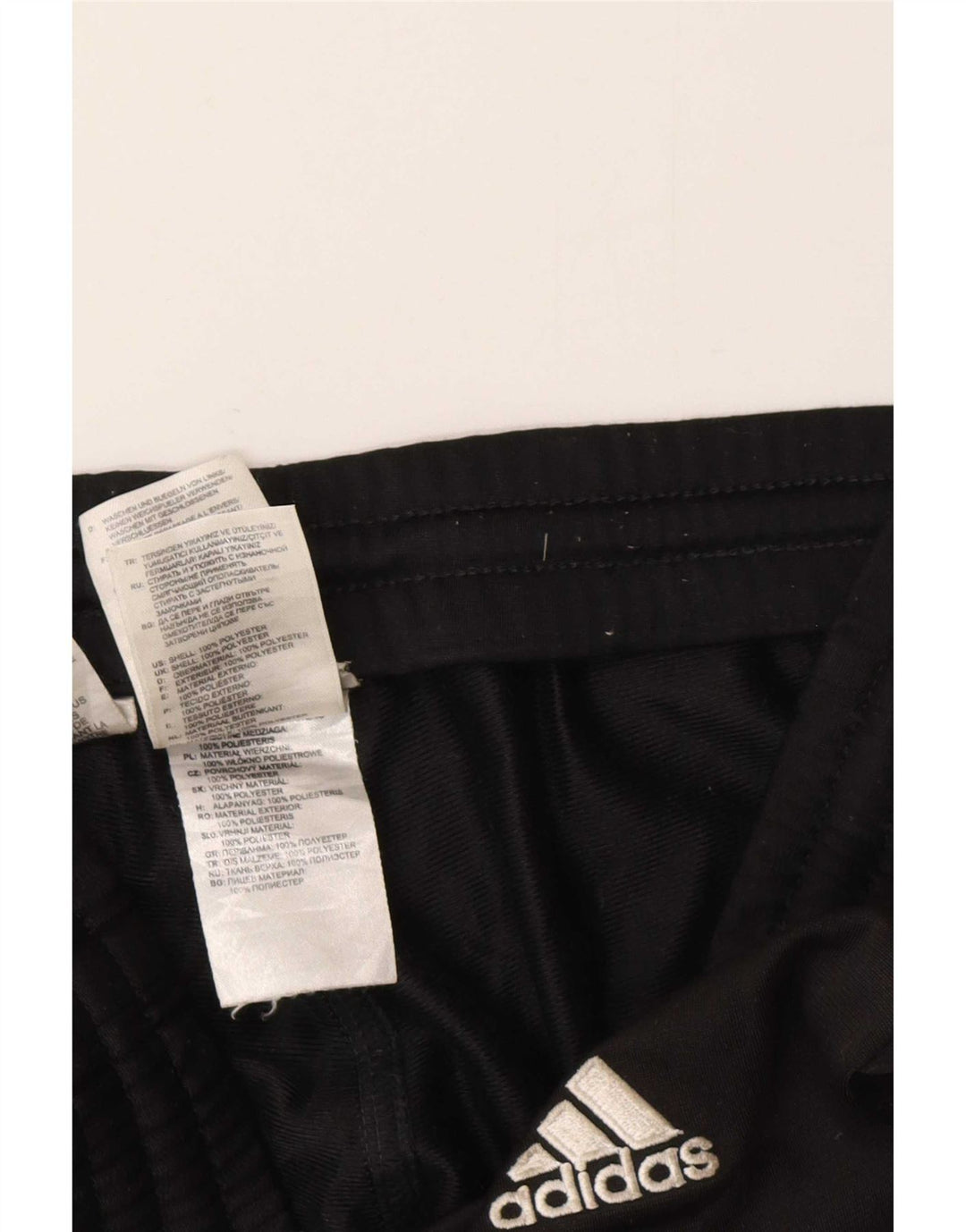 Adidas Mens Tracksuit Trousers Joggers XL Black Colourblock Polyester