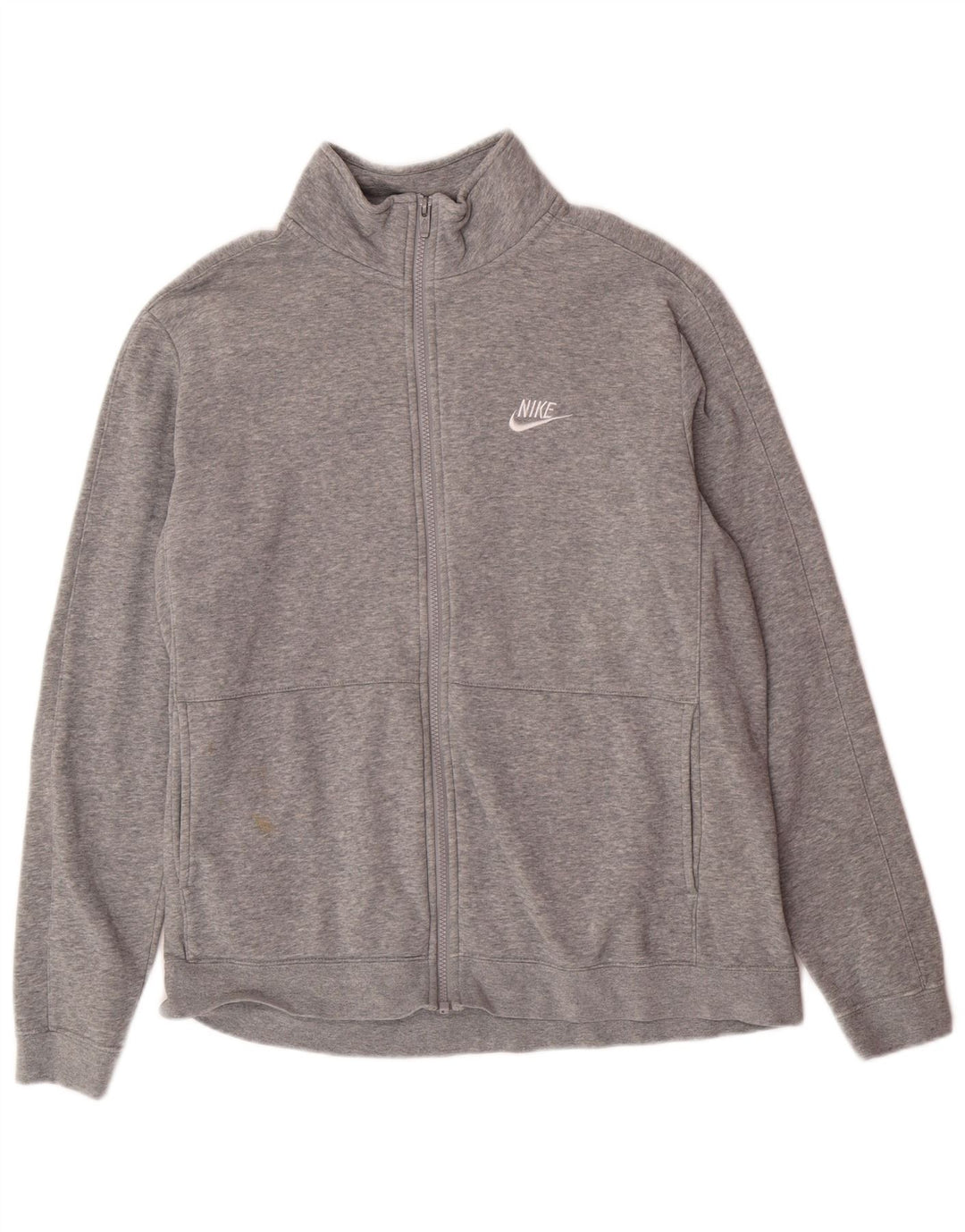 Nike Mens Tracksuit Top Jacket Large Grey Cotton
