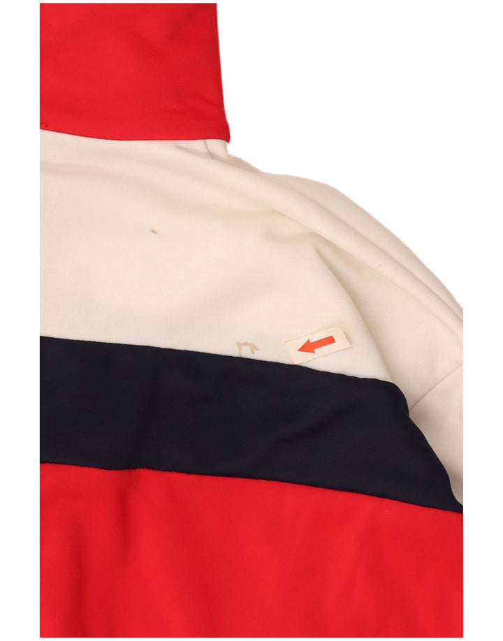 Vintage Womens Tracksuit Top Jacket IT 44 XS Red Colourblock