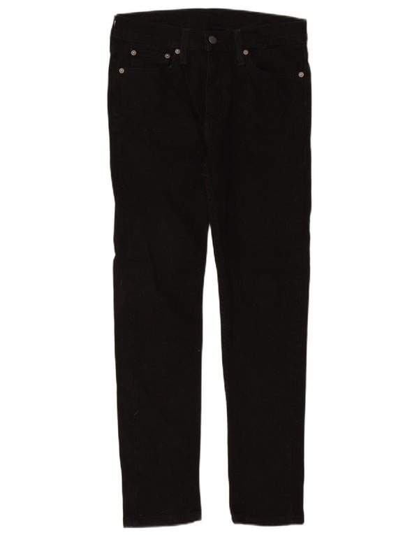 LEVI'S Womens 510 Skinny Jeans W29 L27 Black Cotton