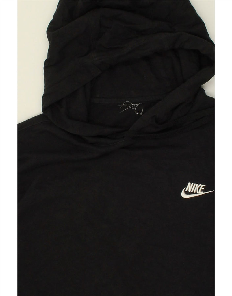 NIKE Womens Hoodie Jumper UK 16 Large Black Cotton | Vintage Nike | Thrift | Second-Hand Nike | Used Clothing | Messina Hembry 