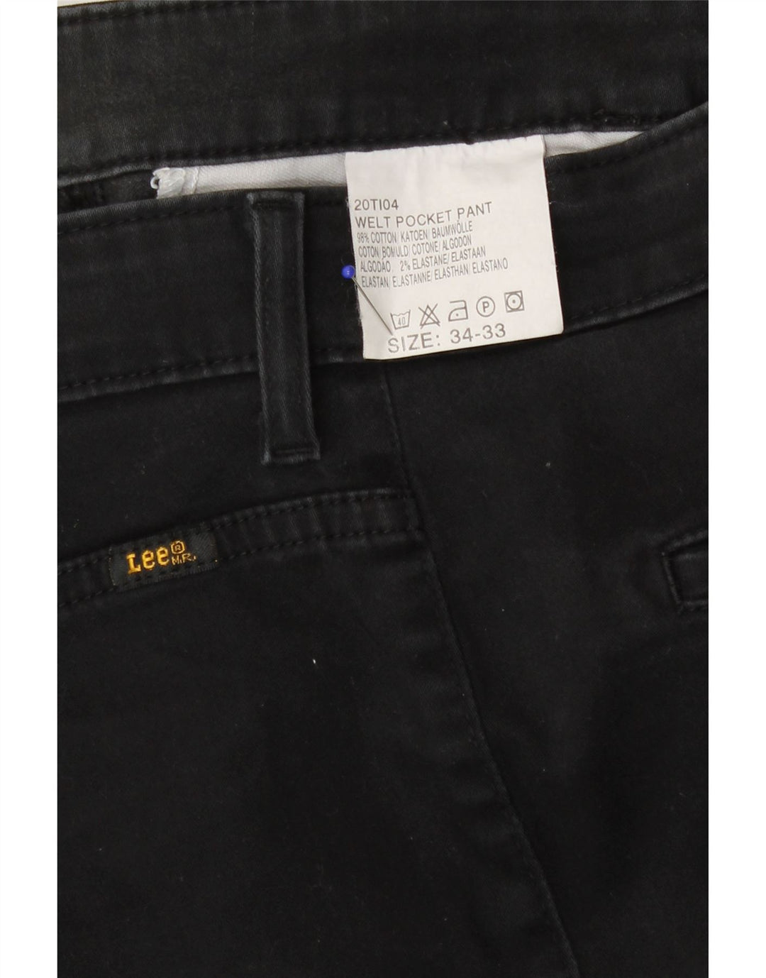 Lee Womens Straight Jeans W34 L28 Black Cotton