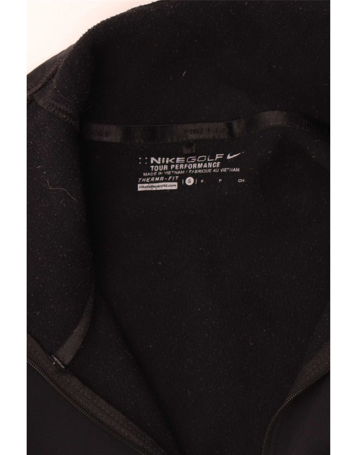 Nike Womens Therma-Fit Tracksuit Top Jacket UK 10 Small Black Polyester