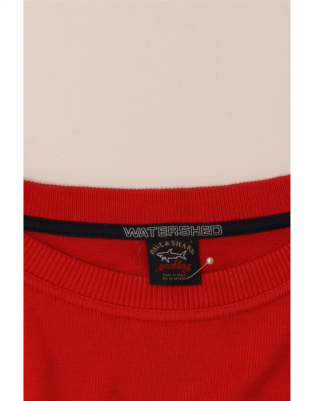 Paul & Shark Mens Crew Neck Jumper Sweater Large Red Cotton