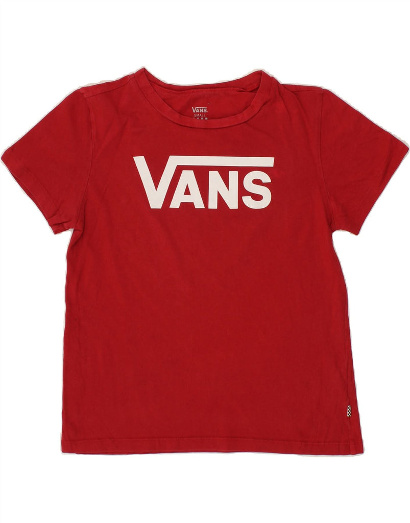 VANS Womens Graphic T-Shirt Top UK 10 Small Red Cotton Vintage Vans and Second-Hand Vans from Messina Hembry 