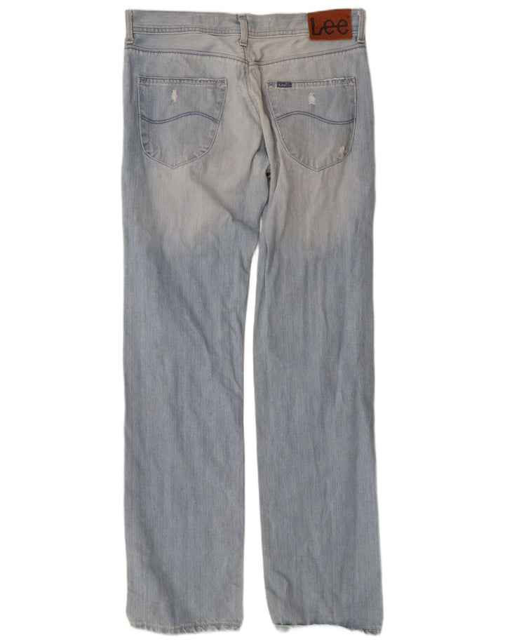 LEE Mens Straight Jeans W32 L34 Blue Cotton