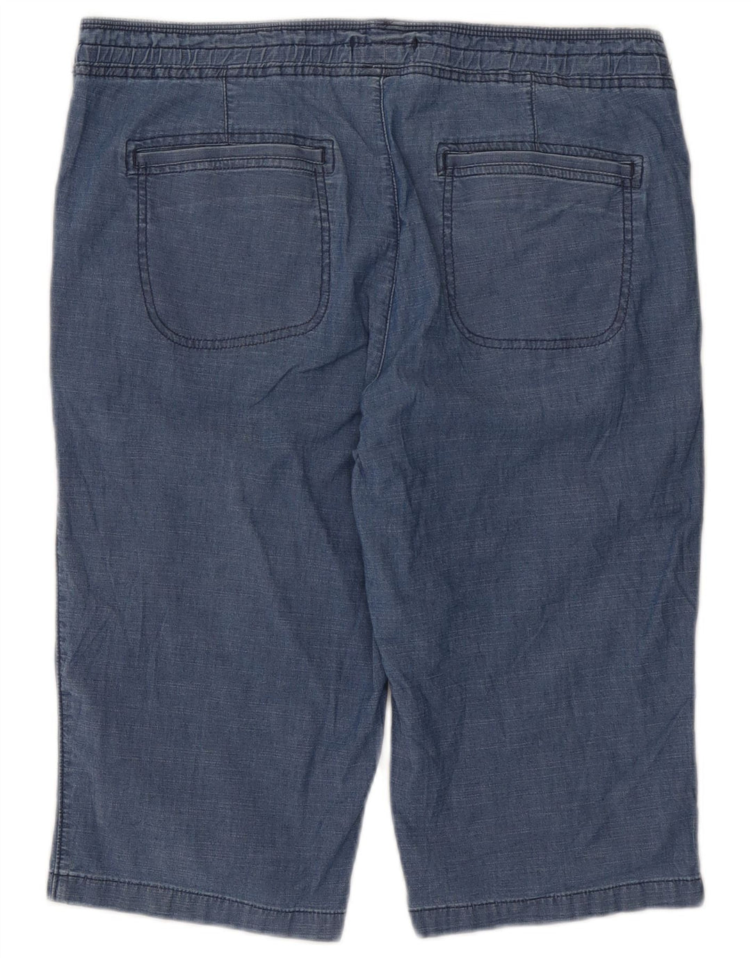 Lee Womens Relaxed Fit Mid Rise Bermuda Shorts UK 16 2XL W38  Blue Cotton