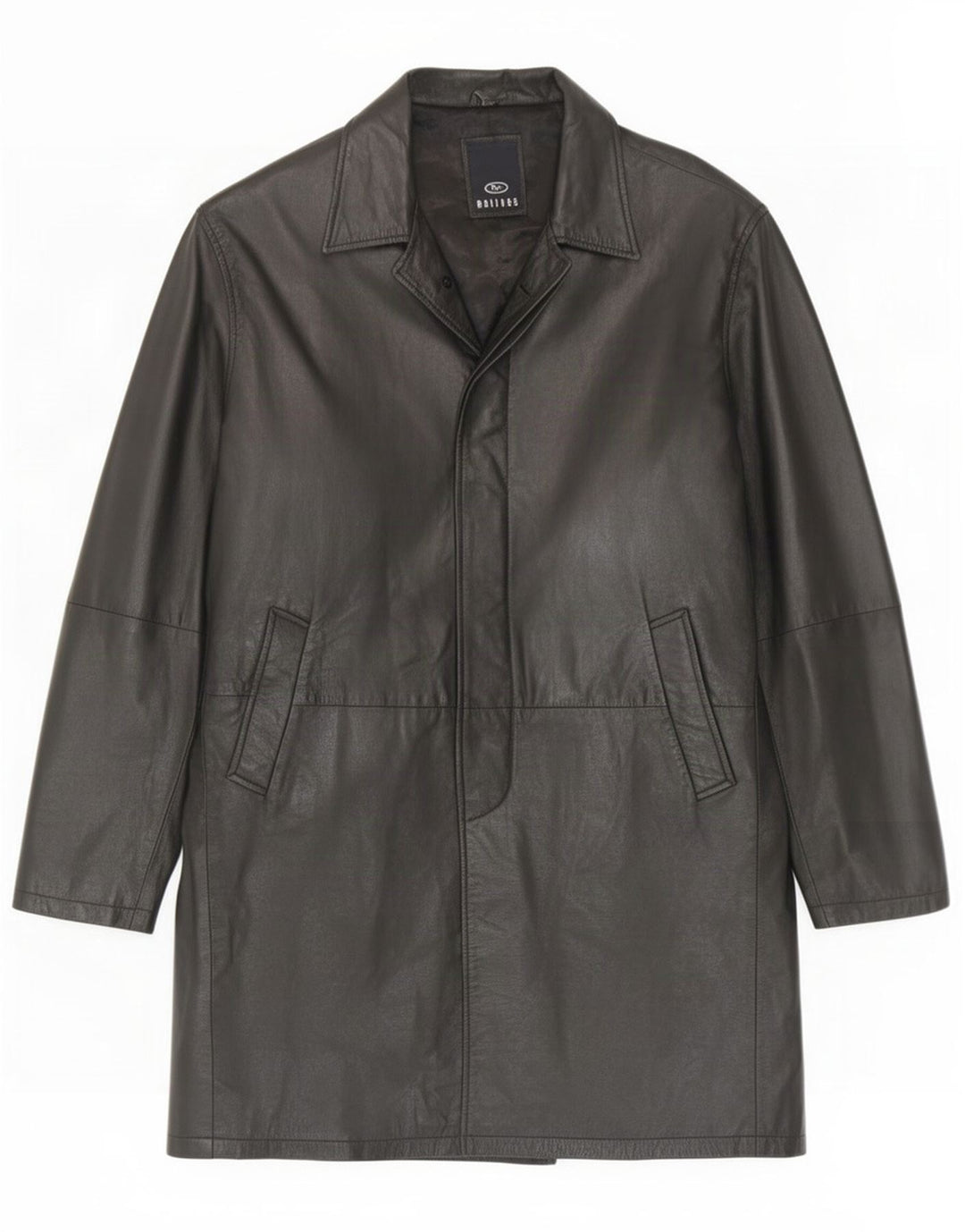 Matinee Mens Leather Coat UK 44 2XL Black