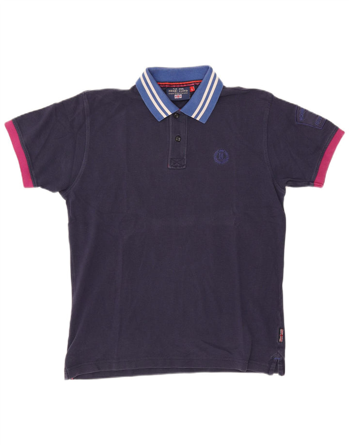 Henri Lloyd Mens Polo Shirt Large Navy Blue
