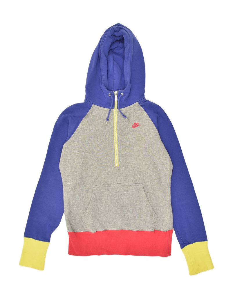 NIKE Boys Zip Neck Hoodie Jumper 8-9 Years Small  Multicoloured | Vintage Nike | Thrift | Second-Hand Nike | Used Clothing | Messina Hembry 