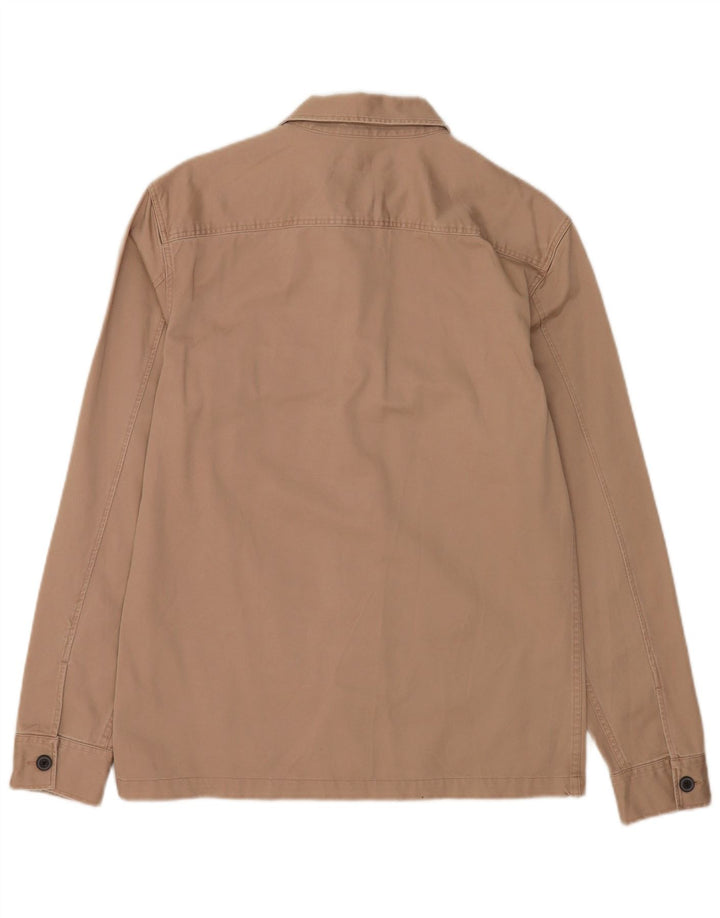All Saints Mens Shirt Medium Beige Cotton