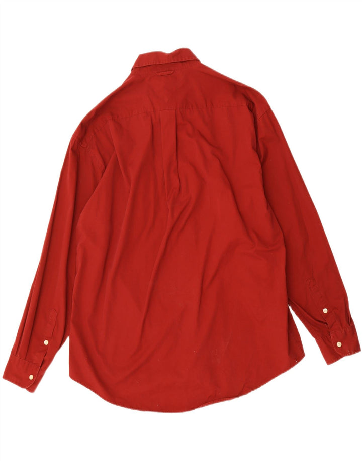 TOMMY HILFIGER Mens Shirt XL Burgundy Cotton Vintage Tommy Hilfiger and Second-Hand Tommy Hilfiger from Messina Hembry 