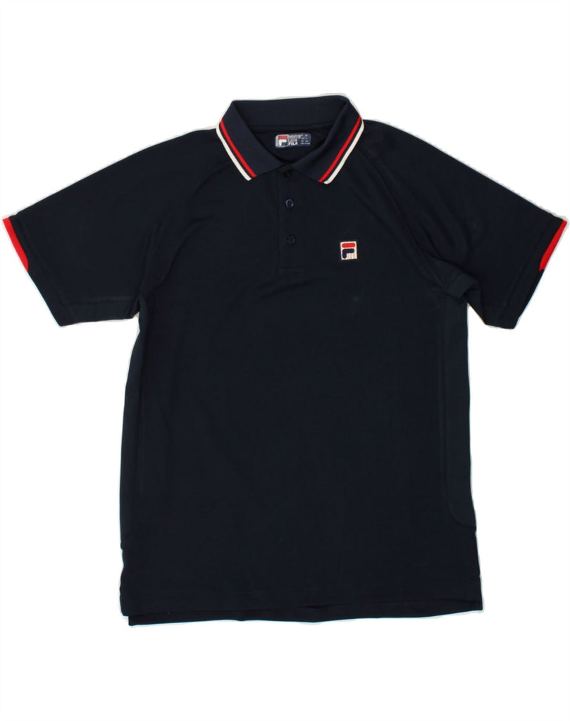 FILA Boys Graphic Polo Shirt 13-14 Years Navy Blue Polyester | Vintage Fila | Thrift | Second-Hand Fila | Used Clothing | Messina Hembry 