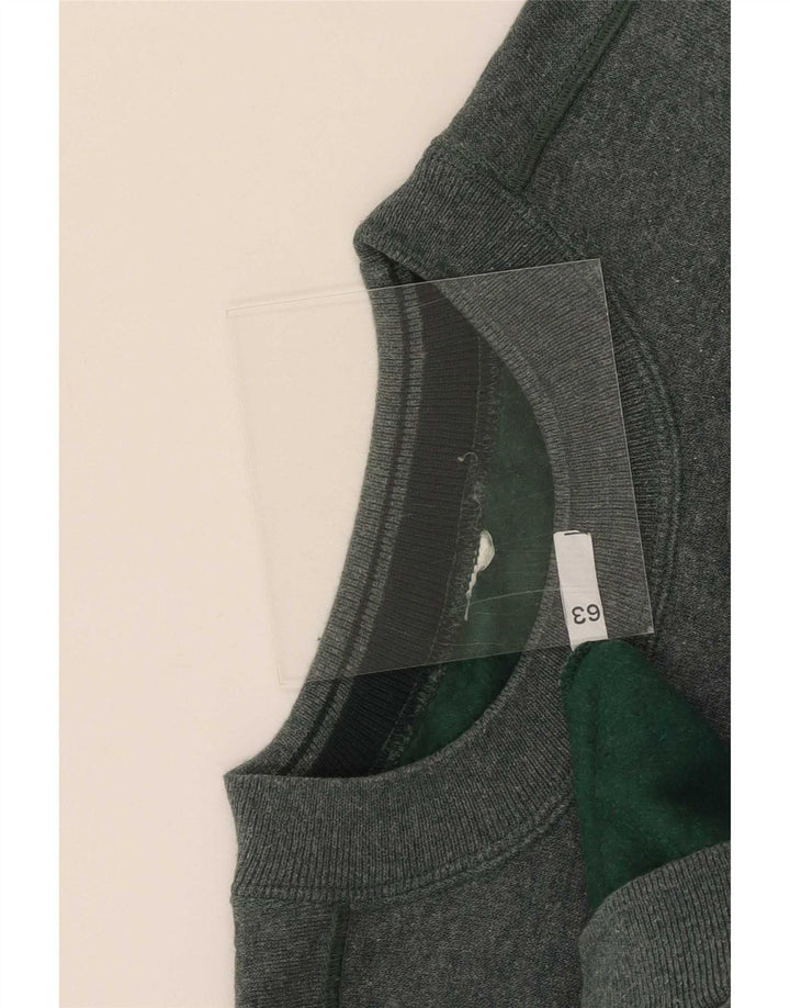 Vintage Mens Graphic Sweatshirt Jumper Medium Green Colourblock