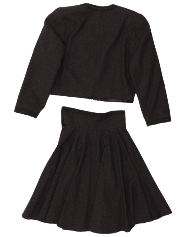 Griffe Womens 2 Piece Skirt Set UK 10 Small W26 Grey Wool