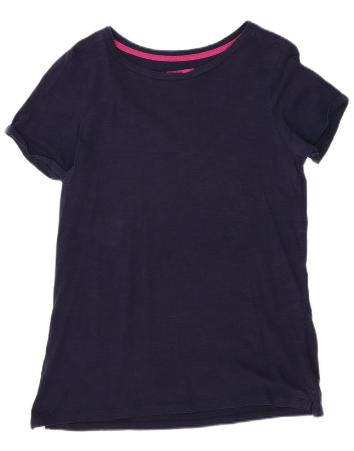 Joules Womens T-Shirt Top UK 12 medium Navy Blue Cotton