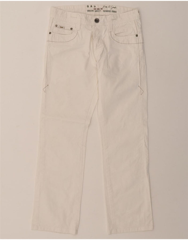 GAS Womens Straight Jeans W29 L29 White Cotton Vintage Gas and Second-Hand Gas from Messina Hembry 