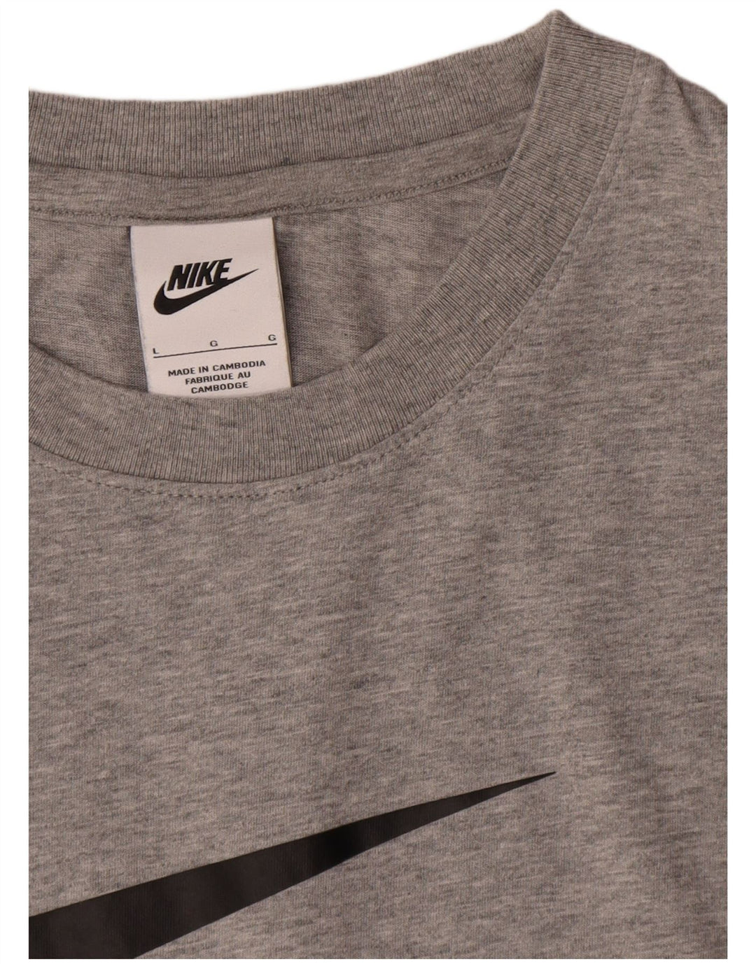 Nike Mens Graphic T-Shirt Top Large Grey Cotton