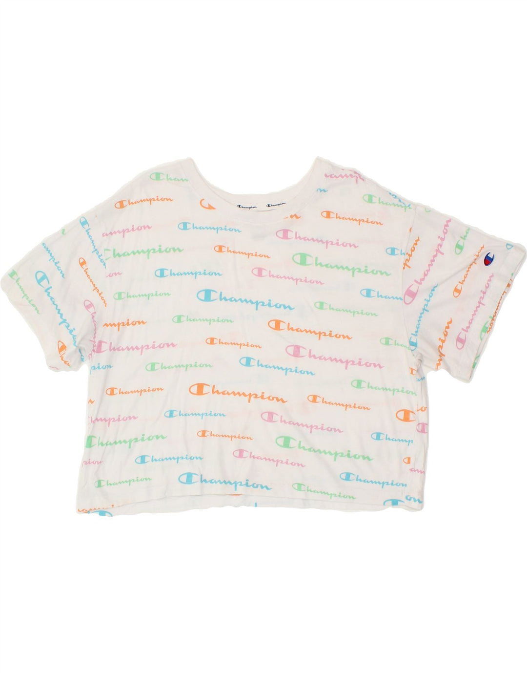CHAMPION Womens Oversized Graphic T-Shirt Top UK 16 Large Multicoloured Vintage Champion and Second-Hand Champion from Messina Hembry 
