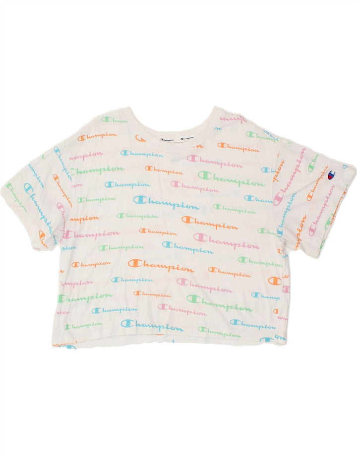 CHAMPION Womens Oversized Graphic T-Shirt Top UK 16 Large Multicoloured Vintage Champion and Second-Hand Champion from Messina Hembry 