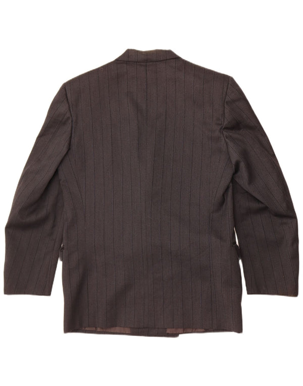 Yves Saint Laurent Mens Blazer Jacket UK 38 Medium Grey Striped