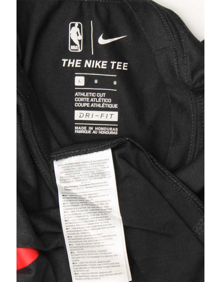 Nike Mens Dri Fit Graphic T-Shirt Top Large Black Polyester