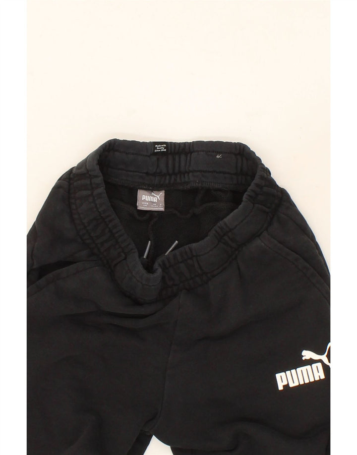 PUMA Boys Tracksuit Trousers Joggers 11-12 Years  Black Vintage Puma and Second-Hand Puma from Messina Hembry 