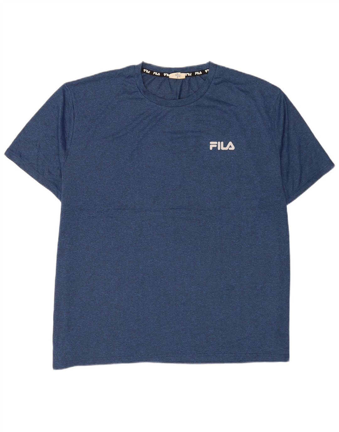 Fila Mens T-Shirt Top 4XL Navy Blue Polyester