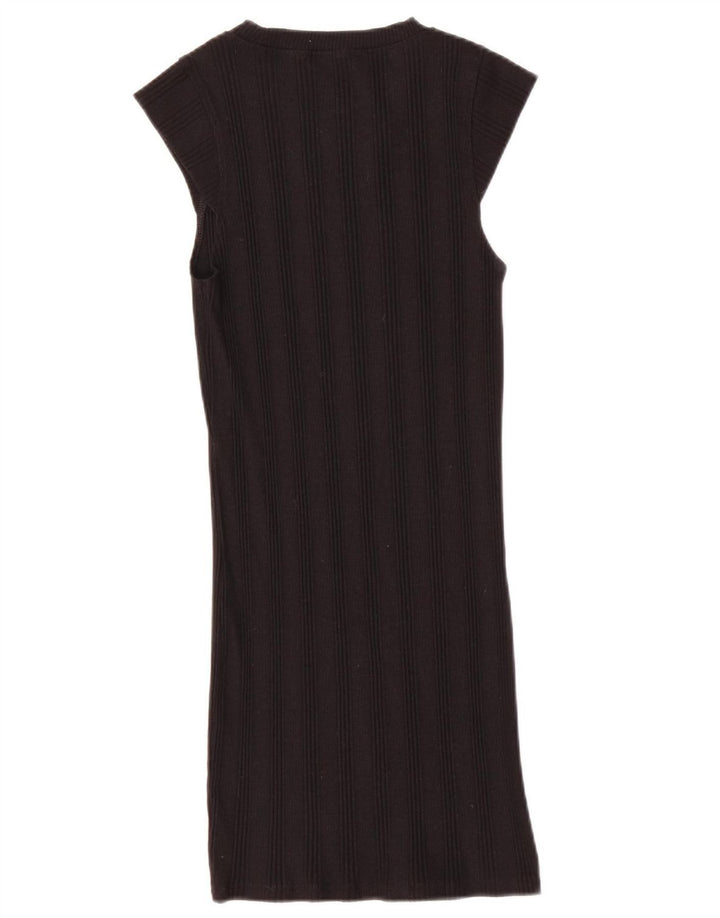 Zara Womens Shift Dress UK 8 Small Black Cotton