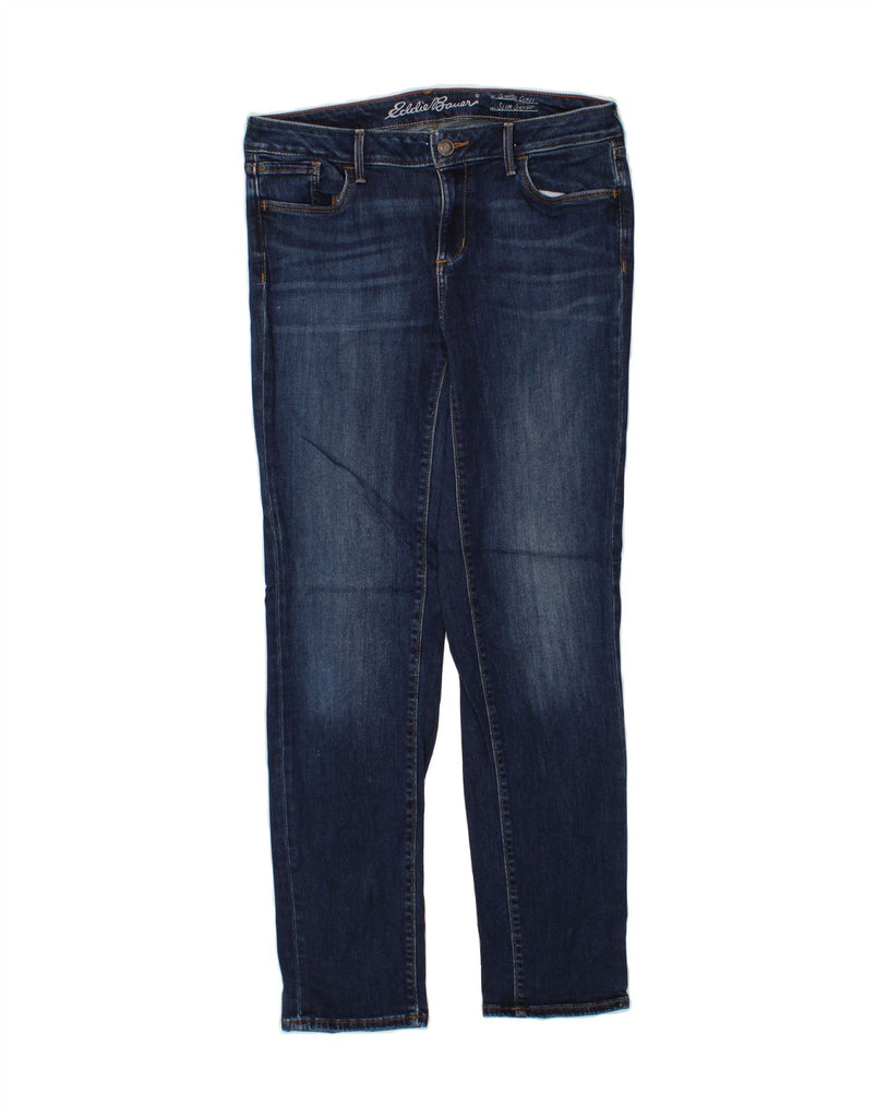 EDDIE BAUER Womens Slight Curve Slim Jeans US 10 Large W30 L32 Navy Blue Vintage Eddie Bauer and Second-Hand Eddie Bauer from Messina Hembry 
