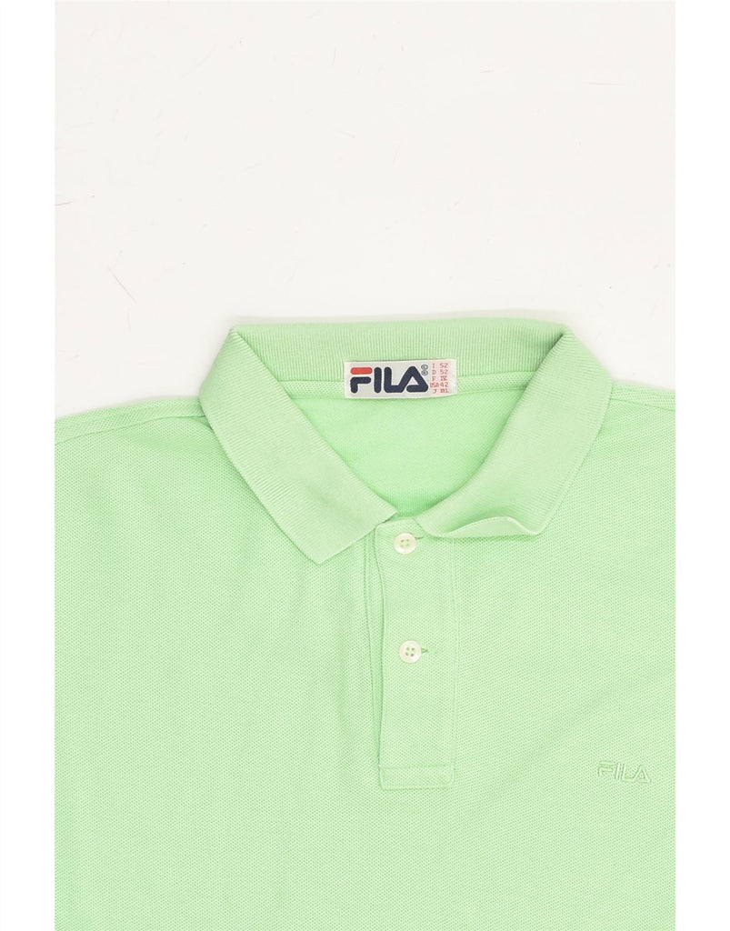 FILA Mens Polo Shirt IT 52 Large Green Cotton | Vintage Fila | Thrift | Second-Hand Fila | Used Clothing | Messina Hembry 