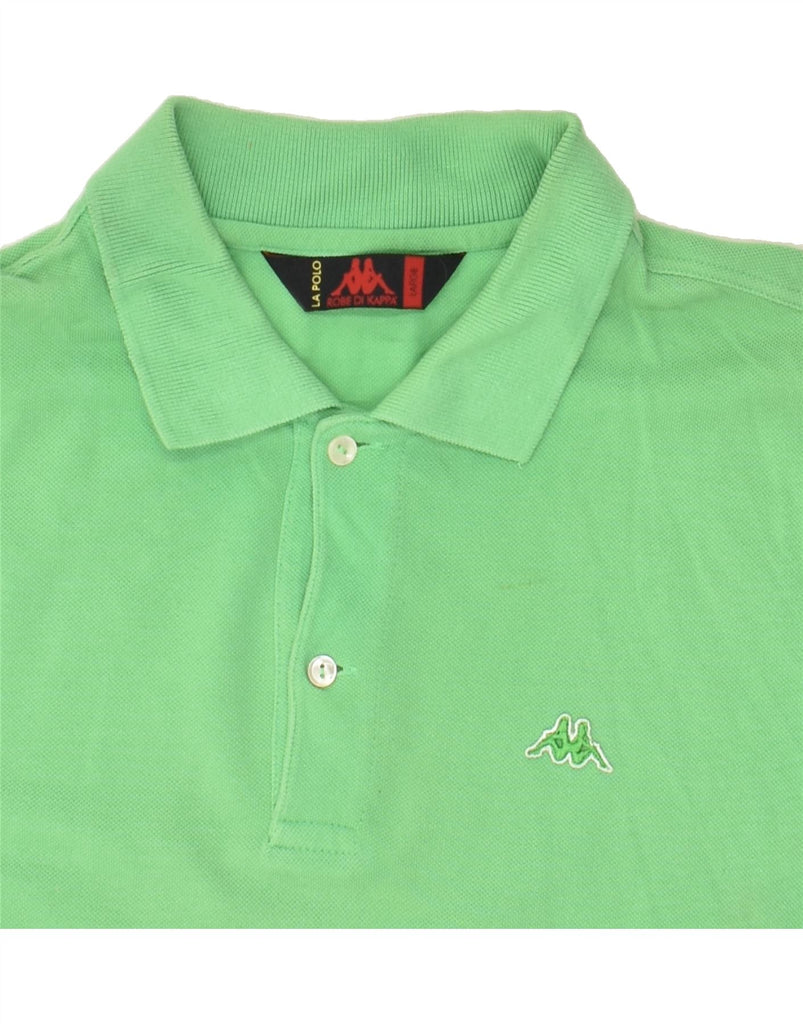 KAPPA Mens Polo Shirt Large Green Cotton | Vintage Kappa | Thrift | Second-Hand Kappa | Used Clothing | Messina Hembry 