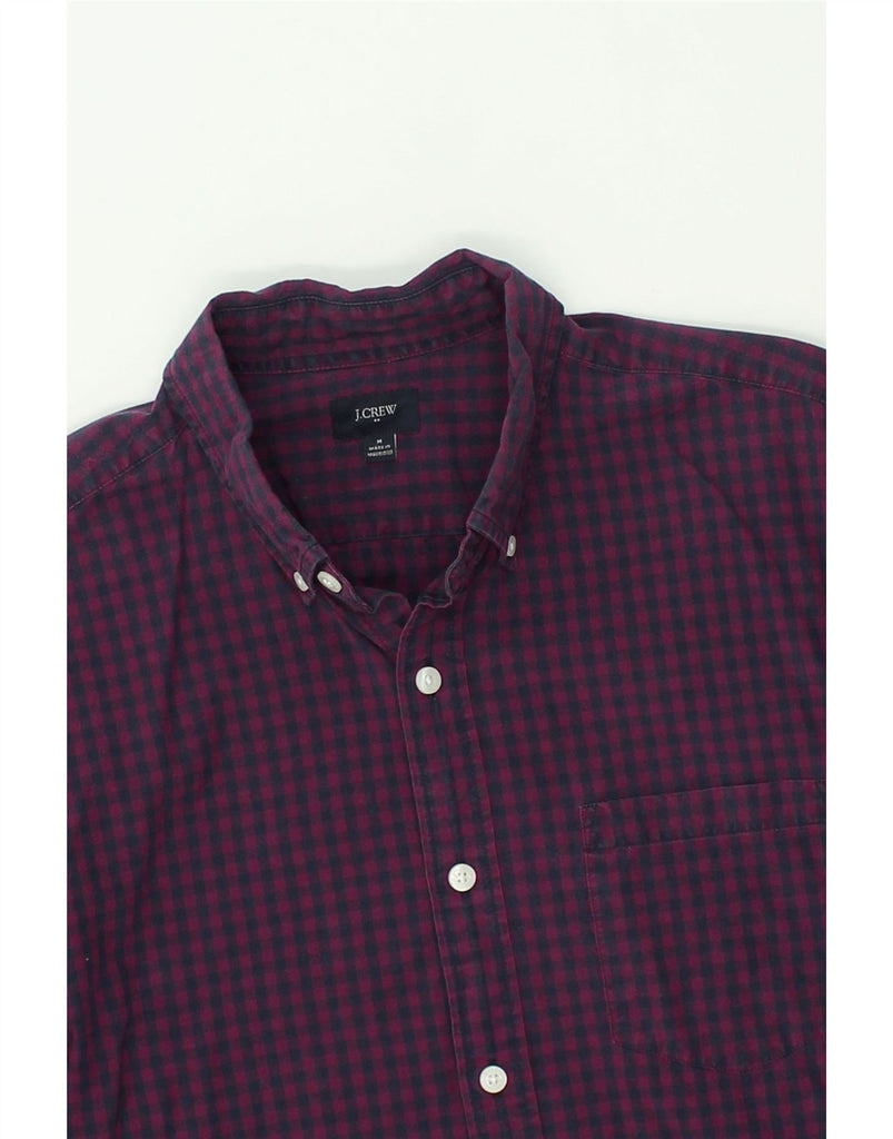 J. CREW Mens Shirt Medium Purple Gingham Cotton | Vintage J. Crew | Thrift | Second-Hand J. Crew | Used Clothing | Messina Hembry 