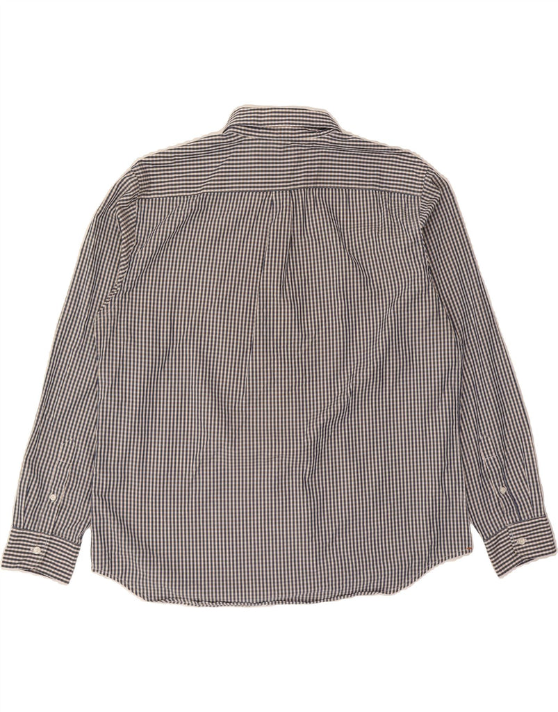 DOCKERS Mens Grant Fit Shirt XL Navy Blue Gingham Cotton Vintage Dockers and Second-Hand Dockers from Messina Hembry 