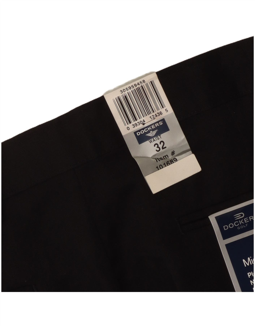 DOCKERS Mens Pegged Chino Shorts W32 Medium  Black Polyester