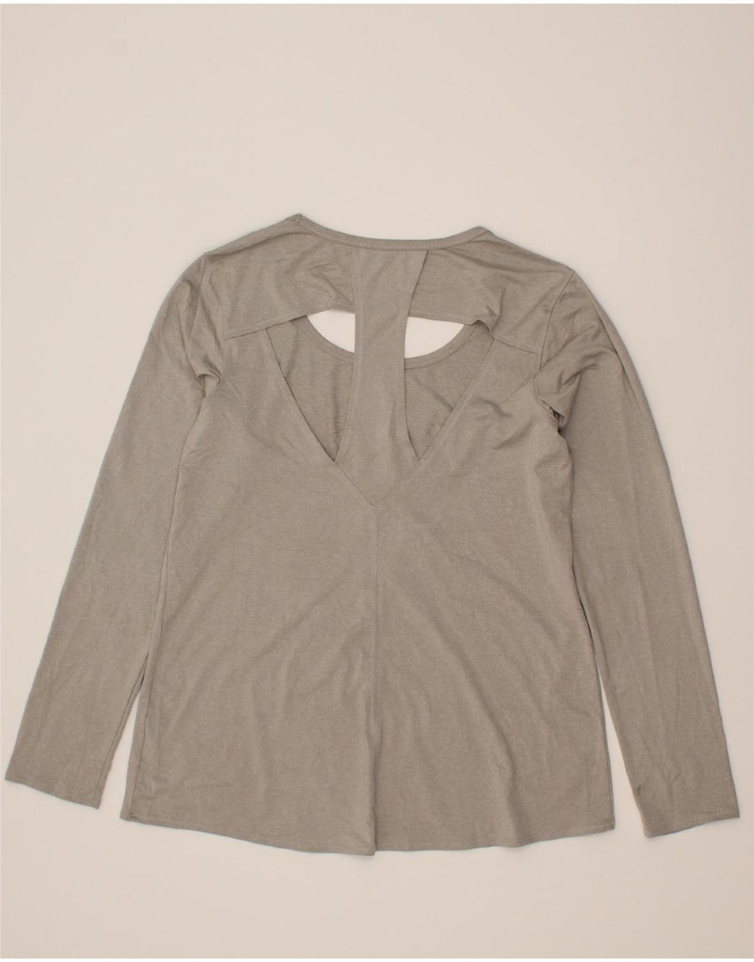 REEBOK Womens Top Long Sleeve UK 14 Medium  Beige Polyester Vintage Reebok and Second-Hand Reebok from Messina Hembry 