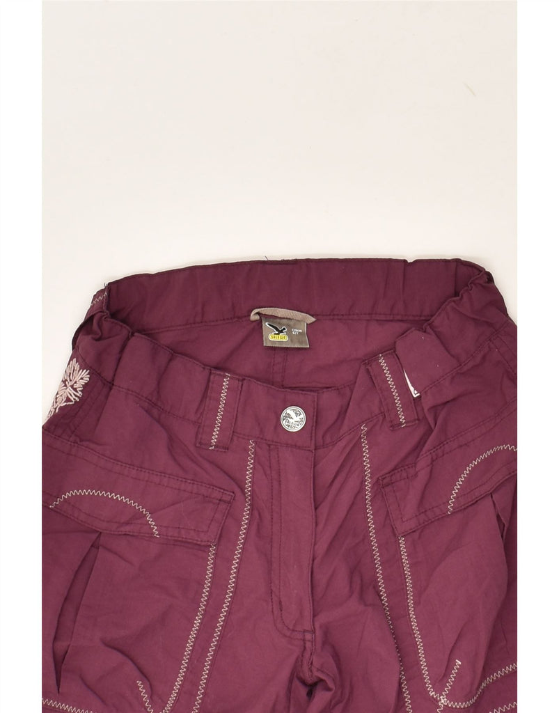 SALEWA Girls Wide Leg Cargo Trousers 6-7 Years W22 L22  Purple Polyamide | Vintage SALEWA | Thrift | Second-Hand SALEWA | Used Clothing | Messina Hembry 