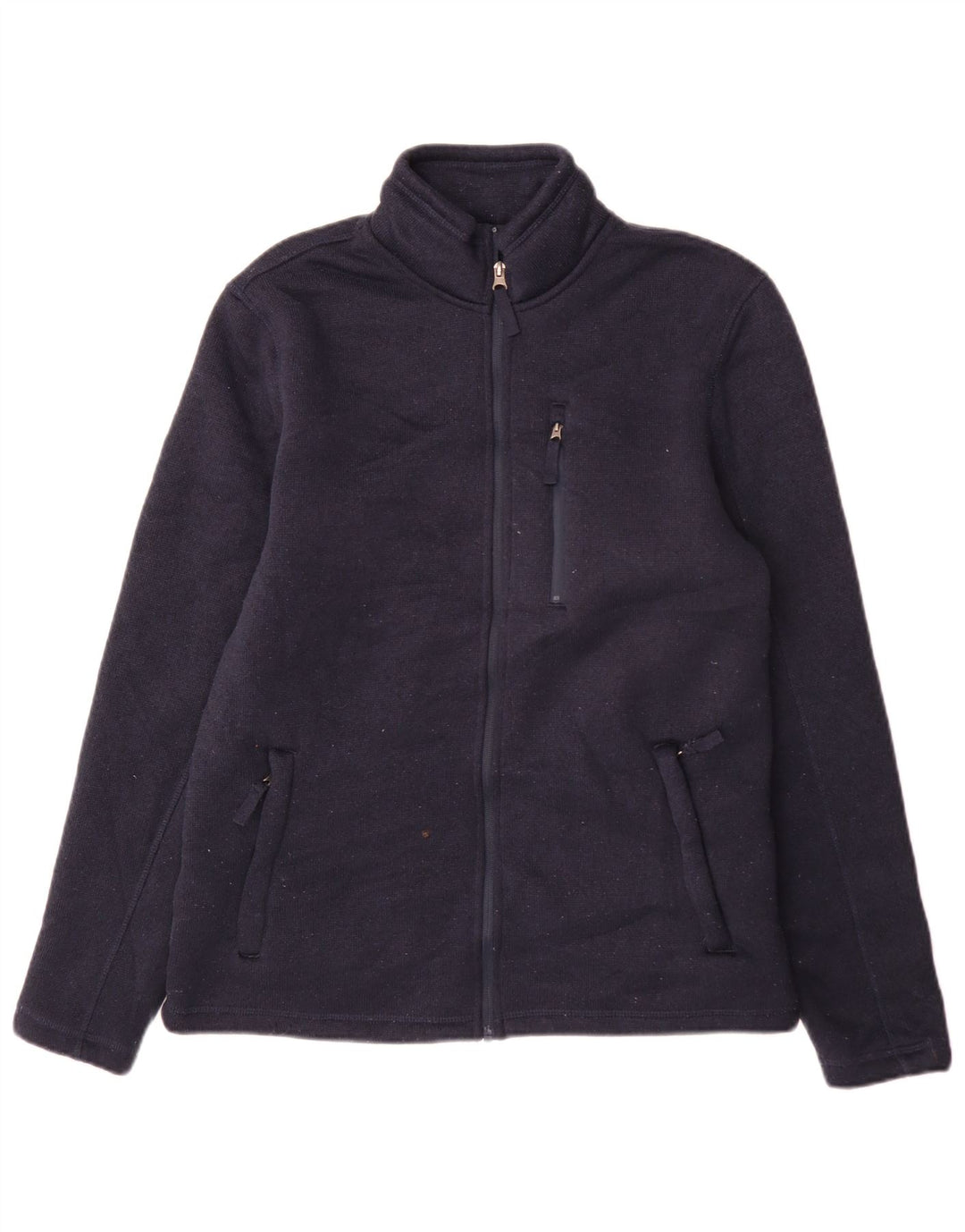 Marks & Spencer Mens Sherpa Tracksuit Top Jacket Medium Navy Blue Polyester