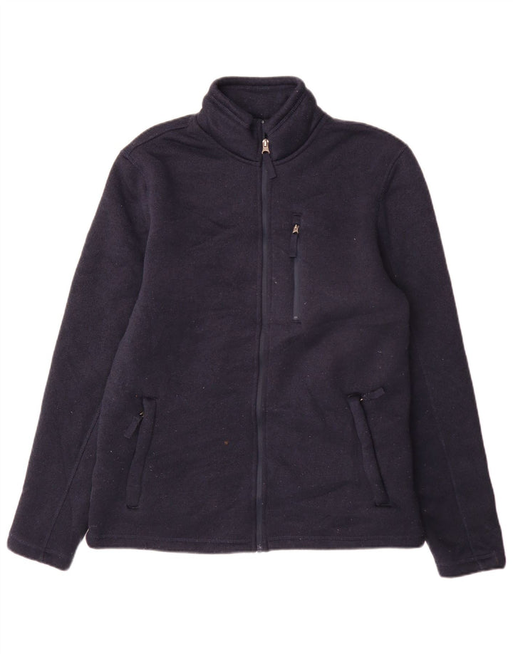 Marks & Spencer Mens Sherpa Tracksuit Top Jacket Medium Navy Blue Polyester