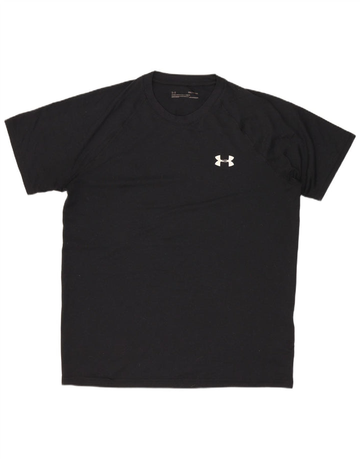 UNDER ARMOUR Mens Heat Gear T-Shirt Top Small Black Polyester