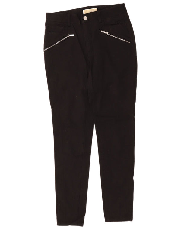 Michael Kors Womens Skinny Casual Trousers US 2 XS W28 L28 Black Cotton