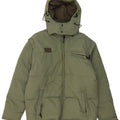 Fila Mens Hooded Loose Fit Padded Jacket UK 36 Small Green Polyester