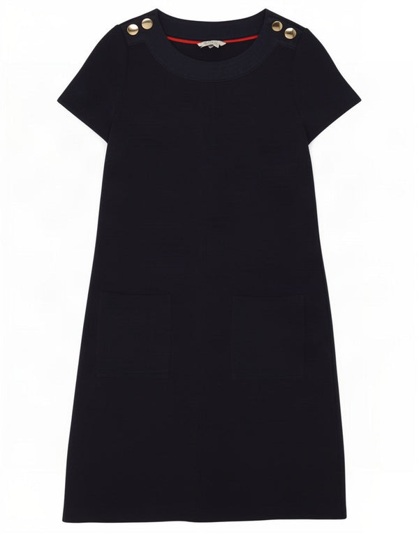 Boden Womens Shift Dress UK 10 Small Navy Blue Cotton