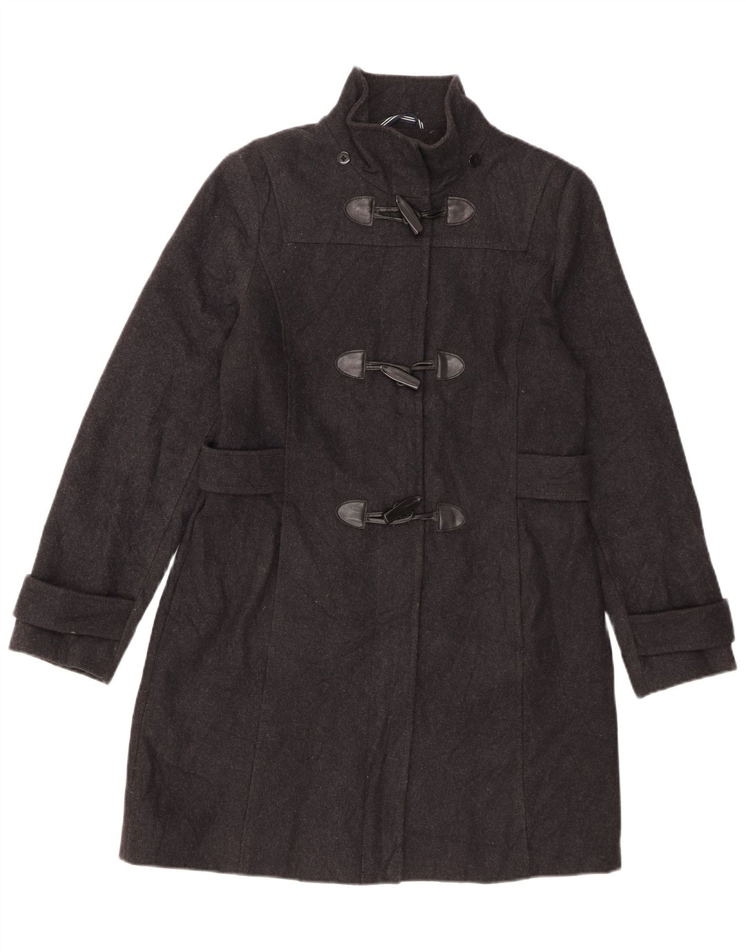 Nautica Womens Duffle Coat UK 14 Medium Black Wool