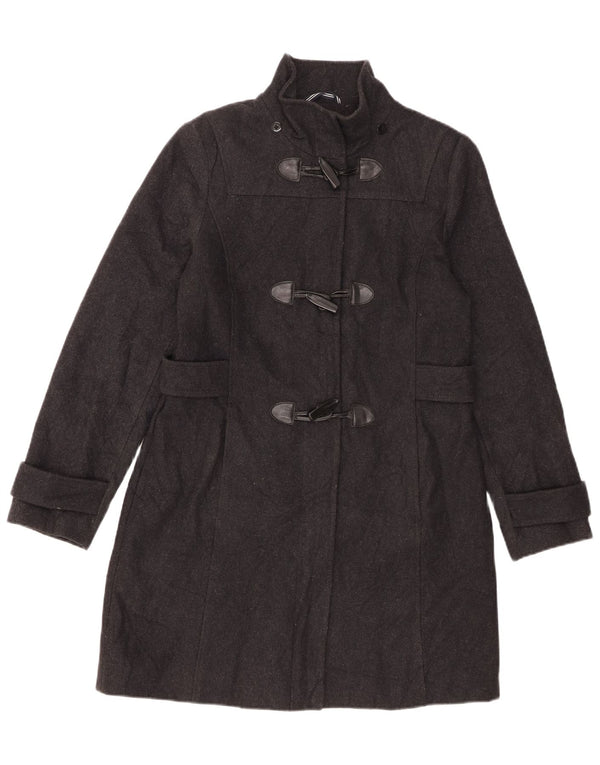 Nautica Womens Duffle Coat UK 14 Medium Black Wool