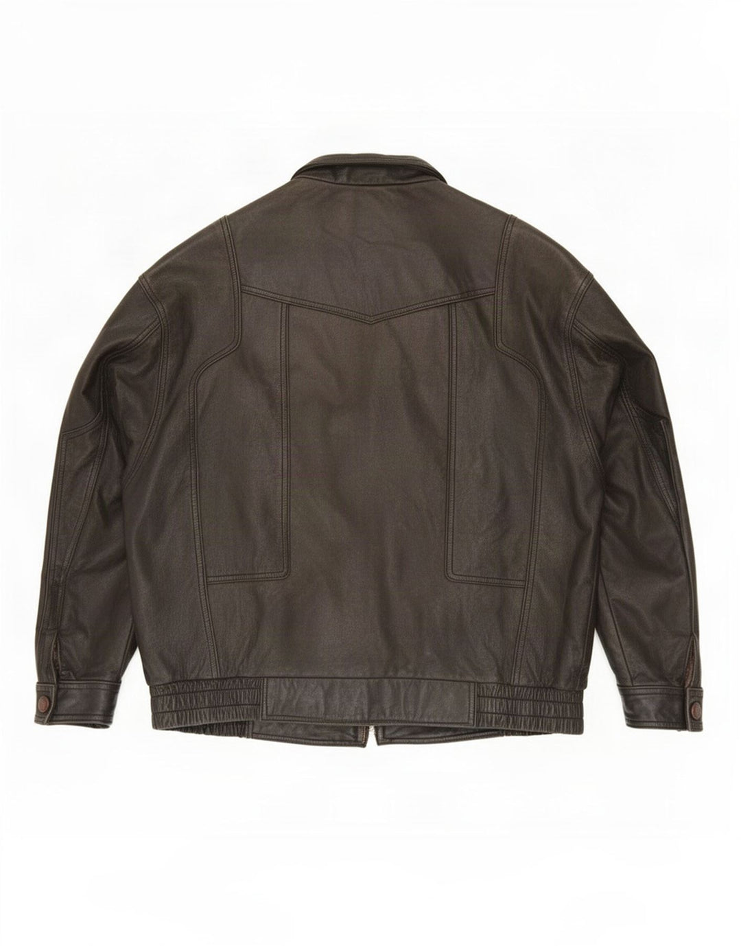 Vintage Mens Leather Jacket IT 56 3XL Black