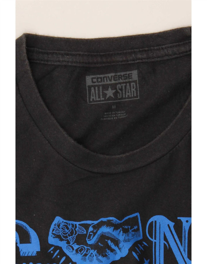 Converse Mens Graphic T-Shirt Top Medium Black