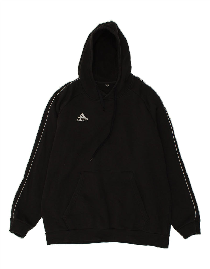 ADIDAS Mens Hoodie Jumper XL Black Cotton Vintage Adidas and Second-Hand Adidas from Messina Hembry 